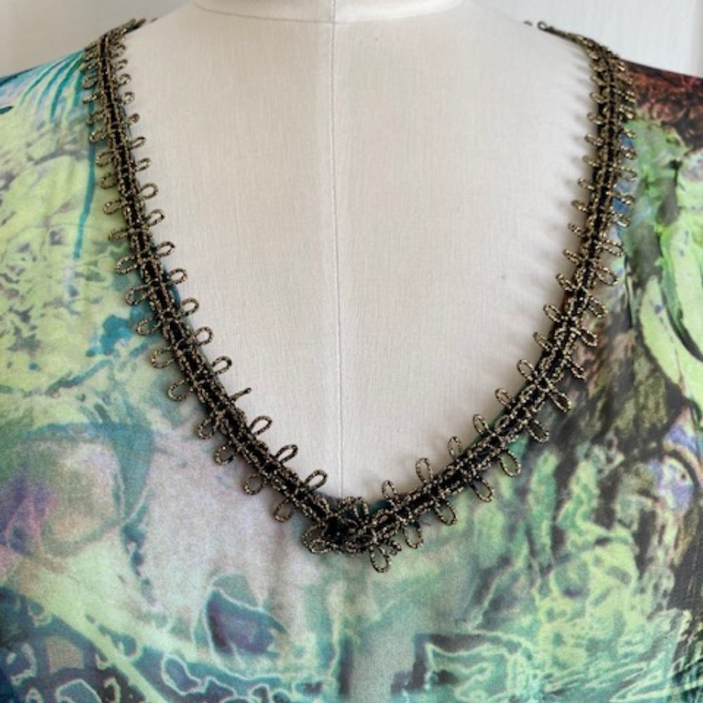 Custom Made Sheer Chiffon Multi Colored Kaftan/Co… - image 5